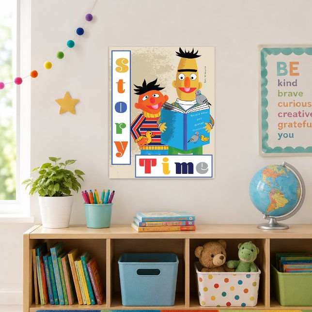 Poster Leitura em Sala de Aula Bert e Ernie (Simulated poster on wall)