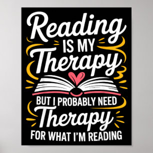 Poster Leitura engraçada é terapia para bibliófilos meme