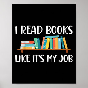 Poster Leitura Engraçada, Li Livros Como Meu Trabalho