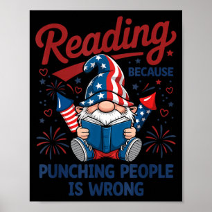 Poster Leitura engraçada por causa de gnomo punching 4 de