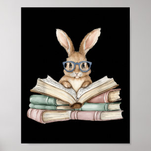 Poster Leitura Fofo de Cony Gles Books Bookworm Leitor Te