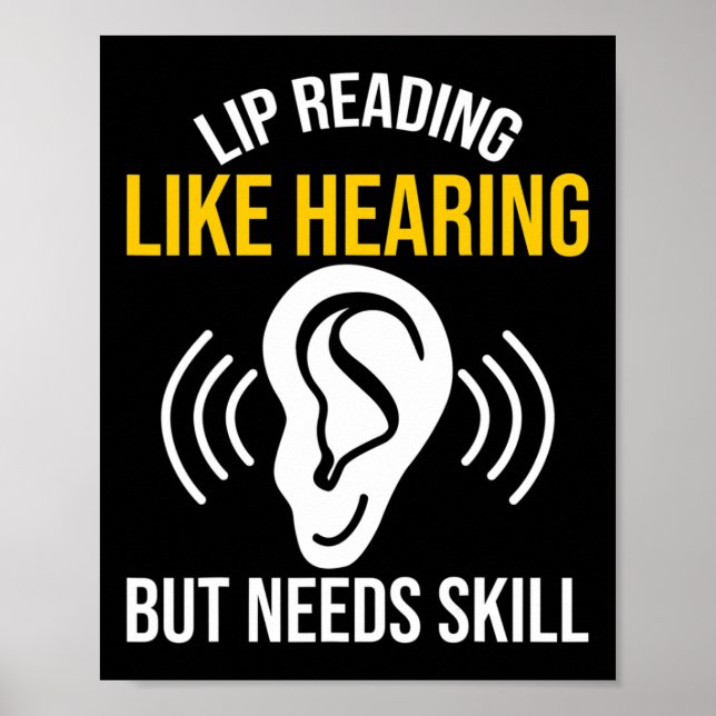 Poster Leitura Labial Como Surdos Ouvindo  (Frente)
