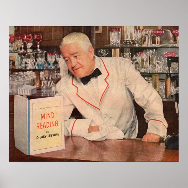 Pôster leitura mental no bar (Frente)