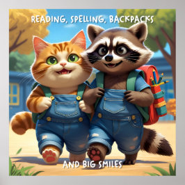 Poster Leitura, Ortografia, Backpack e Sorrisos V2+Texto