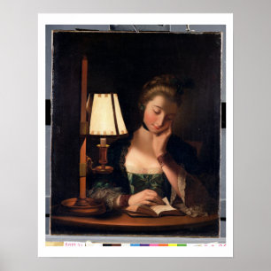 Pôster Leitura por uma máscara do Papel-sino, 1766 da