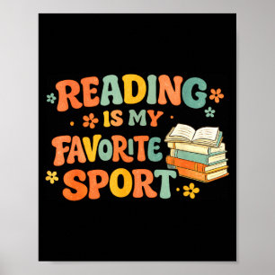 Poster Leitura vintage é esporte favorito de um leitor de