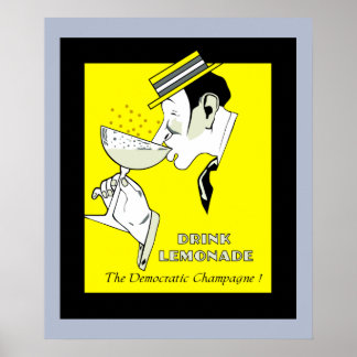 Poster Lema de Arte com Desenho de Idade do Jazz, Champan