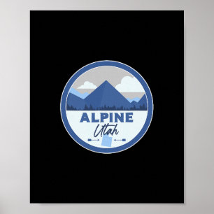 Poster Lembrança de caminhada nas montanhas de Ut Alpine