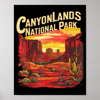 Poster lembrança de caminhada no parque nacional Canyonla
