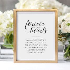 Poster Lembrança de Casamento Para Sempre em Nossos Coraç