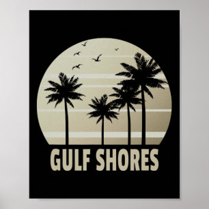Poster Lembrança de Férias Gulf Shores Alama