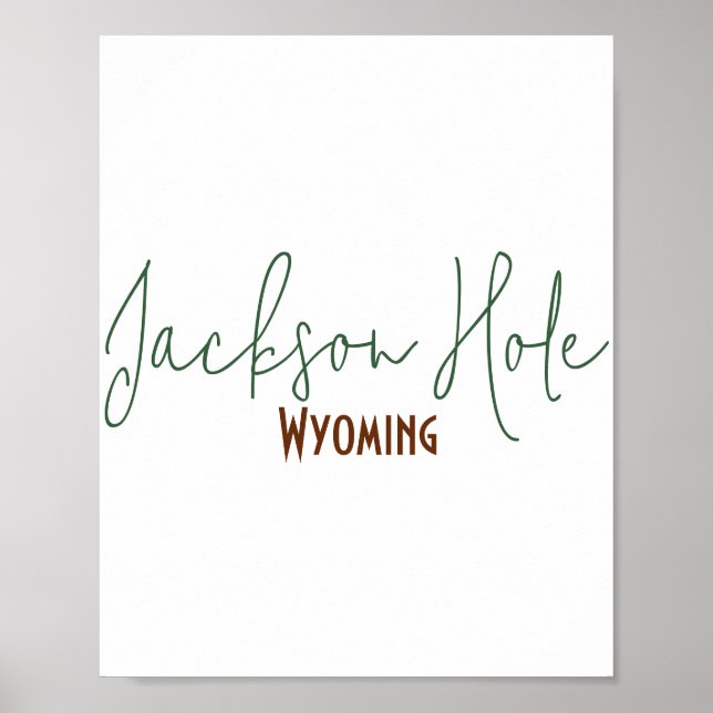 Poster Lembrança de Jackson Hole, Wyoming (Frente)