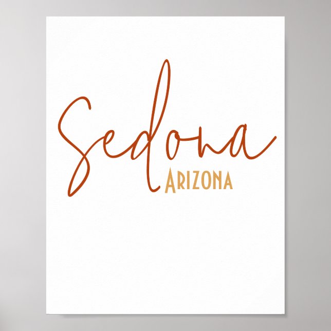 Poster Lembrança de Sedona Arizona (Frente)