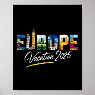 Poster Lembrança de Viagem de Férias de Verão Família 202