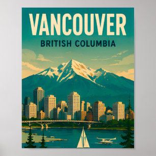Poster Lembrança de Viagem Vancouver Canadá