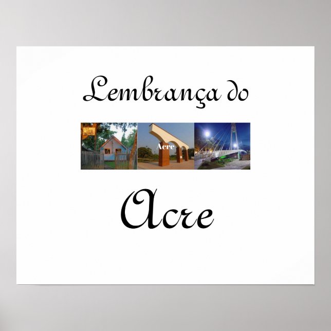 Poster lembrança do Acre (Frente)