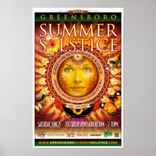 Poster Lembrança do Solstício de Verão de Greensboro 2014