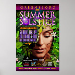 Poster Lembrança do Solstício de Verão de Greensboro 2022