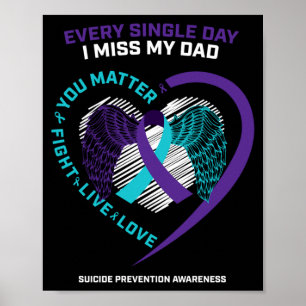 Poster Lembrança em Memória do Papai Prevenção ao Suicídi