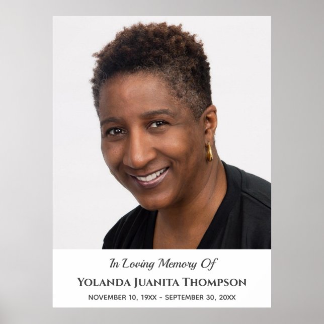 Poster Lembrança Funeral Personalizada Foto Luto Condenol (Frente)