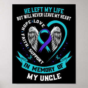 Poster Lembrança Na Memória Do Meu Tio Suicida Awarenes