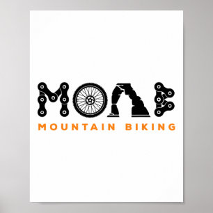 Poster Lembrança Retro Moab Utah Ciclismo de Montanha Tri