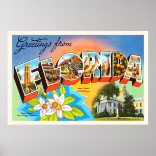 Poster Lembrança velha das viagens vintage do estado #1
