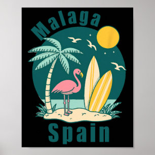 Poster Lembranças da Espanha Málaga Viagem Férias Homens