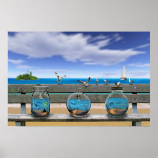 Poster lembranças da praia