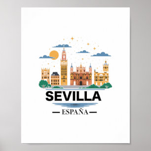 Poster Lembranças de Sevilha Espanha From Sevilla España