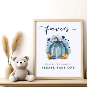 Poster Lembrancinhas de Chá de Bebê para um Pequeno Menin