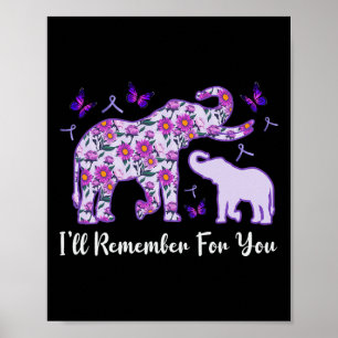Poster Lembrar-me-ei do seu Elefante Roxo Heimerheimer