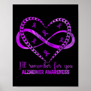 Poster Lembrará Por Você Coração Alzheimerheimers Conscie