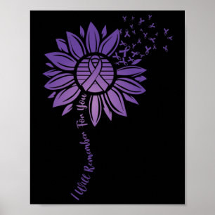 Poster Lembrarei Para Você Alzheimer Roxo De Girassol