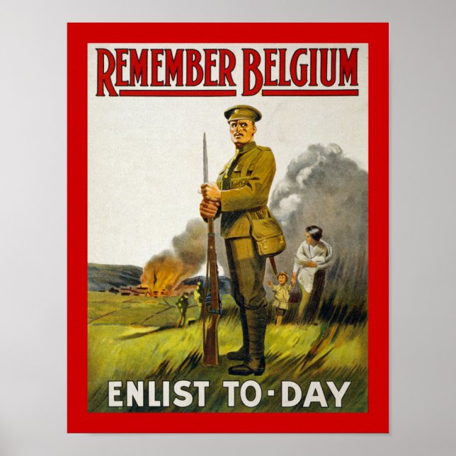 Poster Lembre-se da Bélgica (canvas) (Frente)