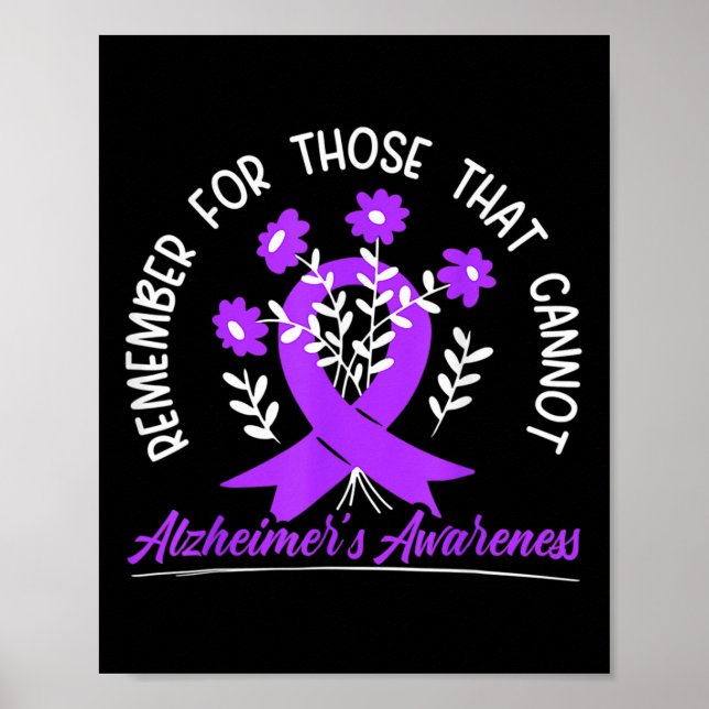 Poster Lembre-Se Daqueles Que Não Podem Flor De Alzheimer (Frente)