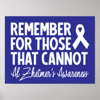 Poster Lembre-se daqueles que não podem ter Alzheimer