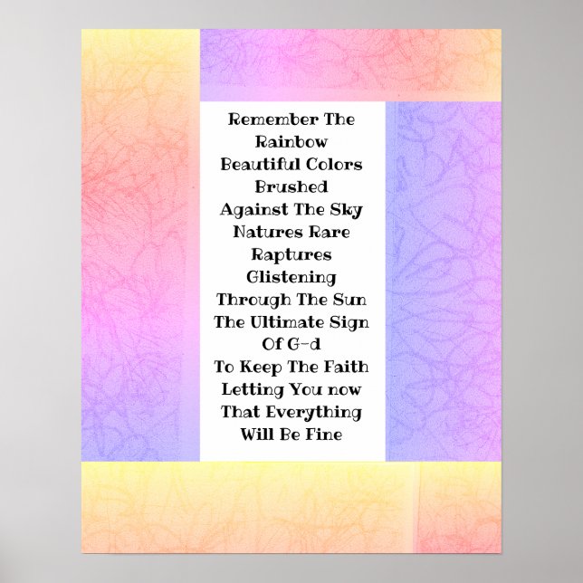 Poster Lembre-Se Do Arco-Íris (Frente)