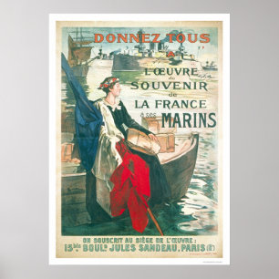 Poster Lembre-se dos nossos marinheiros franceses - franc