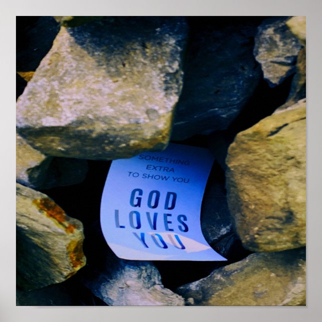 Poster Lembrete do amor de Deus por você. Christian Faith (Frente)