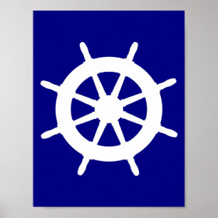 Poster Leme litoral do azul marinho e o branco da