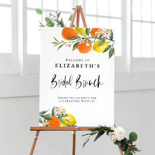 Poster Lemões Botânicos e Laranjas Brida de Verão Brunch