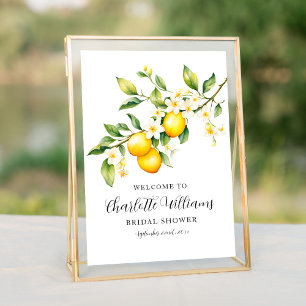 Poster Lemon Bridal Shower Brunch Bem-vindo 8x10