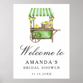 Poster Lemon Citrus - bridal shower welcome sign