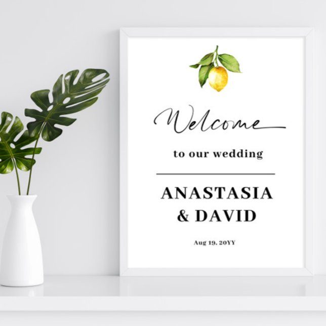 Poster Lemon Wedding Welcome (Criador carregado)