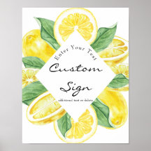 Lemon Yellow | Citrinos | Sinal de texto personali