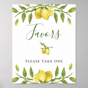 Poster Lemons Blossom Greenerescência Sinal de Favor Post