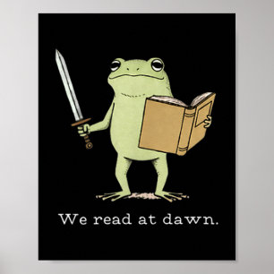 Poster Lemos ao amanhecer desenho de leitura de sapo engr