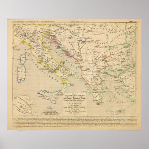 Poster L'Empire Grec, l'Italie, 900 um 1002