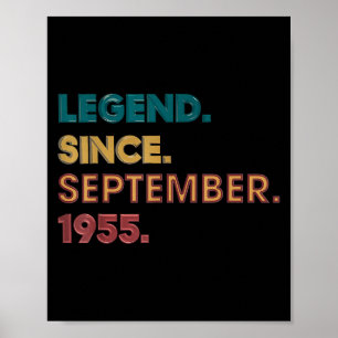 Poster Lenda 1955 Presentes de Aniversário de 70 Anos Par